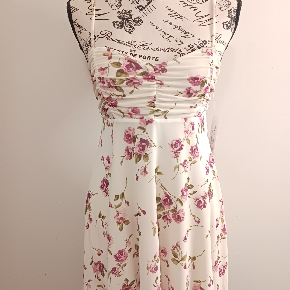 Womens Fairy Dress Ruched Spaghetti Strap  for Wedding Guest S Coquette